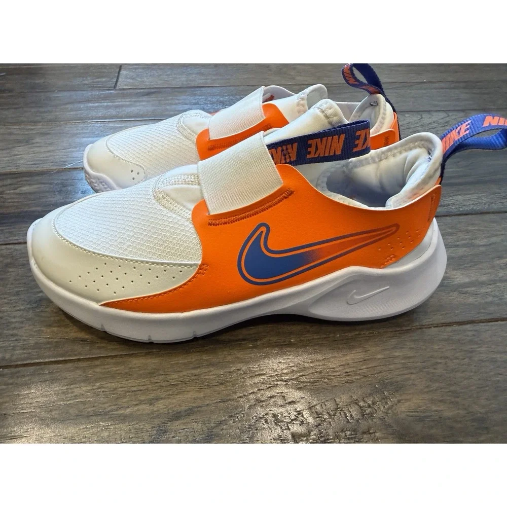 Nike Omni Multi-Court Kids 4Y White Orange Blue Slip On Sneakers FN1294-101